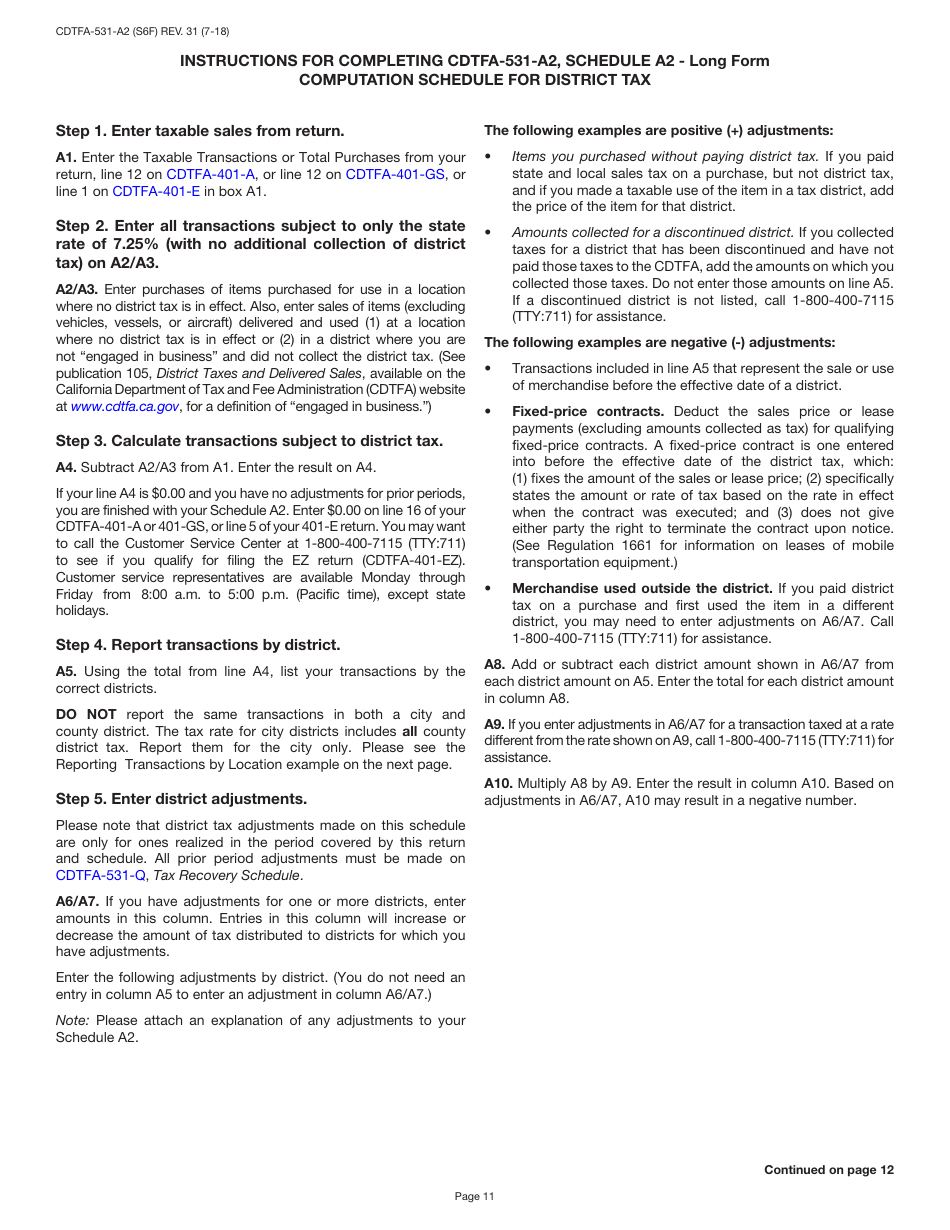 Form CDTFA-401-A State, Local, and District Sales and Use Tax Return - California, Page 13
