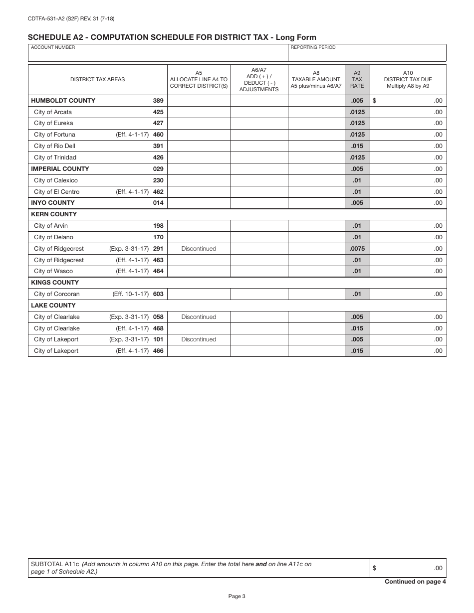 Form CDTFA-401-A State, Local, and District Sales and Use Tax Return - California, Page 5
