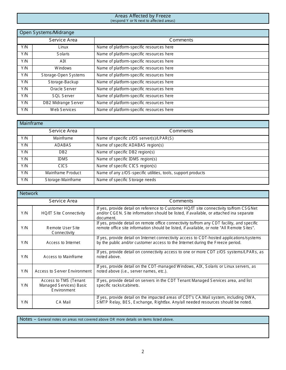 Form TECH403 Freeze Request Information Sheet - California, Page 2