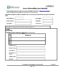 Server Vulnerability Scan Submittal Form - California