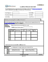 Local Area Network Submittal Form - California