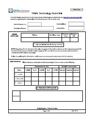 Tame Technology Submittal Form - California