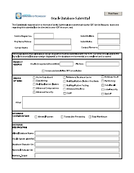 Oracle Database Submittal Form - California