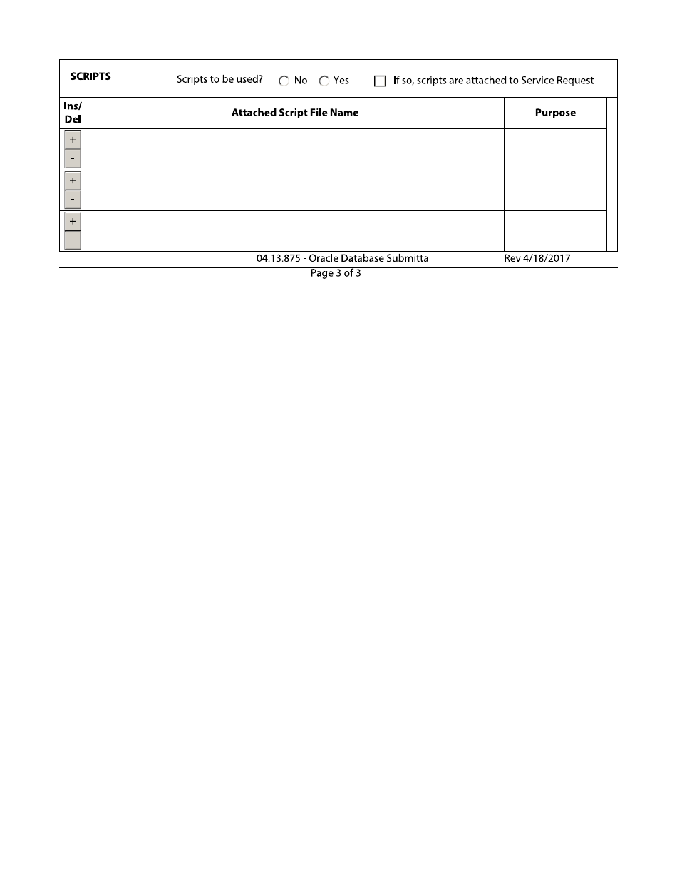 Oracle Database Submittal Form - California, Page 3