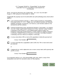 Brownfields Tax Incentive Submittal Form for a Qualified Contaminated Site - California, Page 2