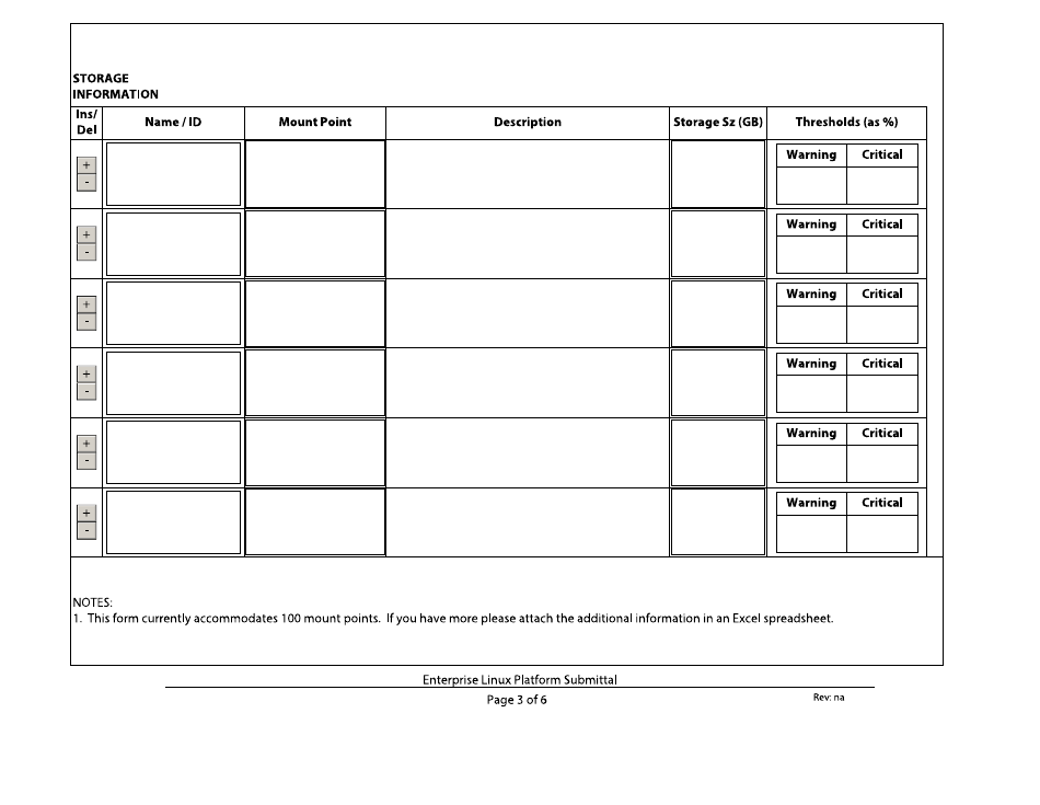 Enterprise Linux Platform Submittal Form - California, Page 3