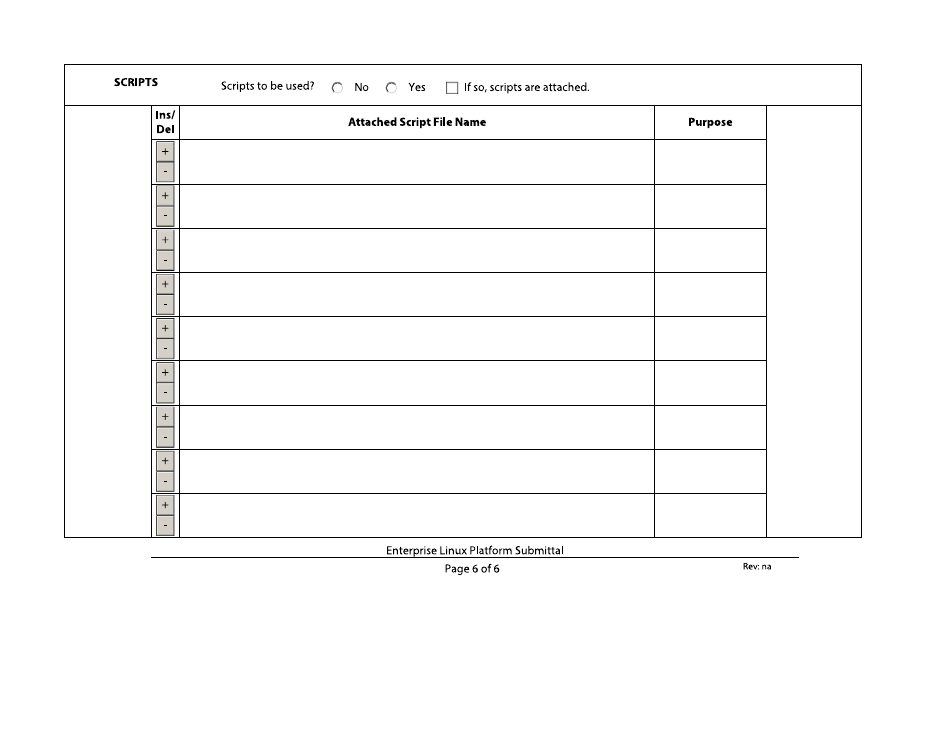 Enterprise Linux Platform Submittal Form - California, Page 6