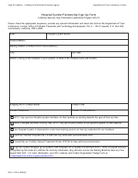 Document preview: DTSC Form 1375 Hospital System Partnership Sign up Form - California