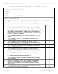 DTSC Form 1151 Tiered Permitting Phase I Environmental Assessment Checklist - California, Page 2