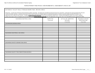DTSC Form 1151 Tiered Permitting Phase I Environmental Assessment Checklist - California, Page 7