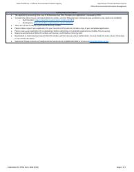 DTSC Form 1358 Permanent State Id Number Application - California, Page 2