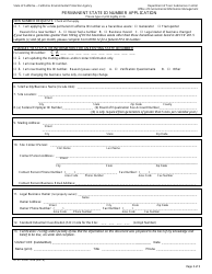 DTSC Form 1358 Permanent State Id Number Application - California, Page 3