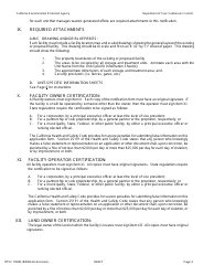 Instructions for DTSC Form 1093A Standardized Permit Notification for Existing or Proposed Hazardous Waste Facilities - California, Page 4