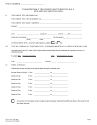 DTSC Form 1197 Transportable Treatment Unit Permit by Rule Site-Specific Notification - California, Page 2