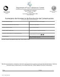 DTSC Formulario 1602E Formulario De Asistencia De Resolucion De Comunicacion - California (Spanish), Page 2