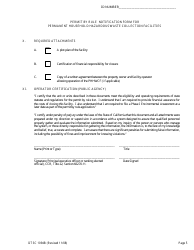DTSC Form 1094B Permit by Rule Notification for Proposed Facilities - California, Page 9