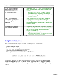 P2 Opportunities Checklist for Vehicle Maintenance Activities - California, Page 6