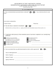 Nonemergency Hazardous Substance Release Report Form - California, Page 7