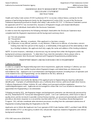 DTSC Form 1365 &quot;Disclosure Statement - Hazardous Waste Management Program&quot; - California, Page 3