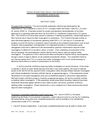 Document preview: Instructions for DTSC Form 1151 Tiered Permitting Phase I Environmental Assessment Checklist - California