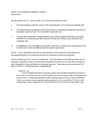 Instructions for DTSC Form 1151 Tiered Permitting Phase I Environmental Assessment Checklist - California, Page 2