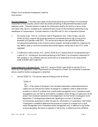 Instructions for DTSC Form 1151 Tiered Permitting Phase I Environmental Assessment Checklist - California, Page 5