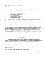 Instructions for DTSC Form 1151 Tiered Permitting Phase I Environmental Assessment Checklist - California, Page 9