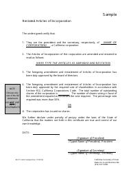 Restated Articles of Incorporation of California Stock Corporations - California, Page 4