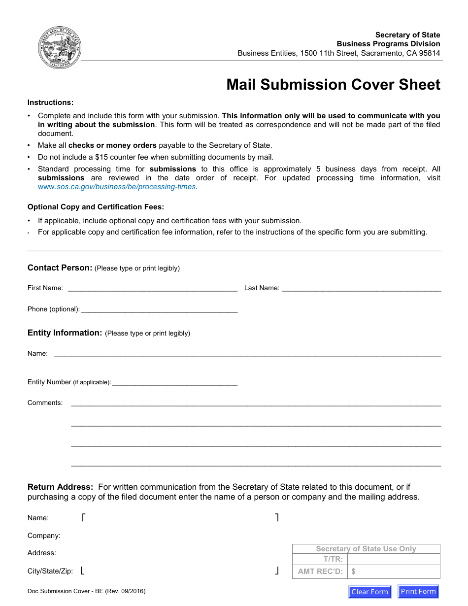 Form RA-100 Resignation of Agent for Service of Process - California, Page 3