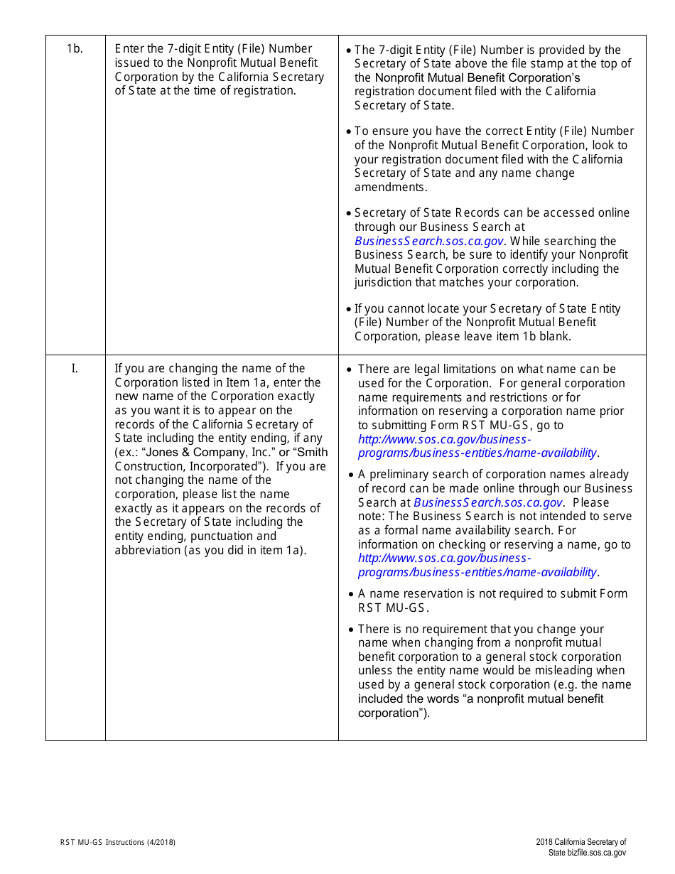 Form Rst Mu Gs Fill Out Sign Online And Download Fillable Pdf California Templateroller 2610