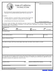 Form LP/UNA128 &quot;Registration of Unincorporated Nonprofit Association&quot; - California