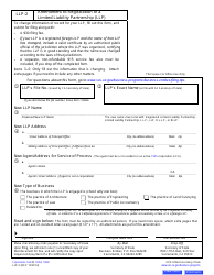 Form LLP-2 Amendment to Registration of a Limited Liability Partnership (LLP ) - California