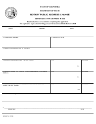 Form SOS/NP34 Notary Public Address Change - California, Page 2