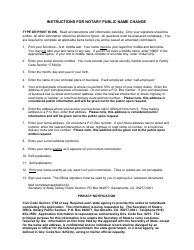 Form SOS/NP33 Notary Public Name Change - California