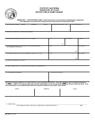 Form SOS/NP33 Notary Public Name Change - California, Page 2