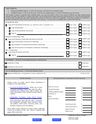 Special Filings Records Order Form - California, Page 2