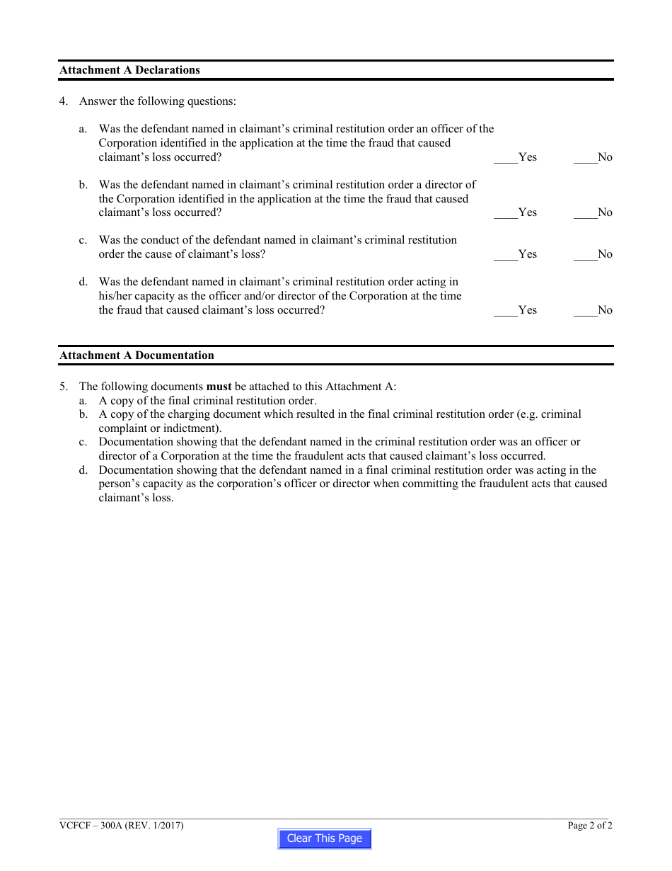 Form VCFCF-300 Application for Payment - California, Page 14