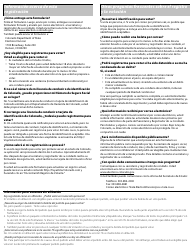 Formulario 100-S Formulario De Registracion De Votante De Colorado - Colorado (Spanish), Page 2