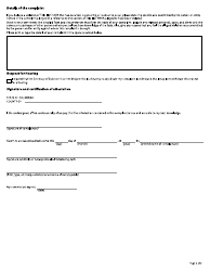 Hava Complaint Form - Colorado, Page 2