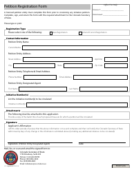 Document preview: Petition Registration Form - Colorado