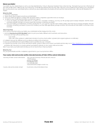 Form 400 Uocava Affidavit &amp; Cover Sheet - Colorado, Page 2