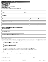 Form 920 Voter Registration Drive Complaint - Colorado