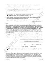 Statement of Trade Name of a Non-reporting Entity - Sample - Colorado, Page 2