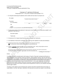 Document preview: Statement of Trade Name Withdrawal - Sample - Colorado