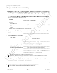 Document preview: Statement of Trade Name Renewal of a Person Other Than a Reporting Entity, a Domestic Limited Partnership or a Dissolved or Delinquent Reporting Entity, or a Converted Entity - Sample - Colorado
