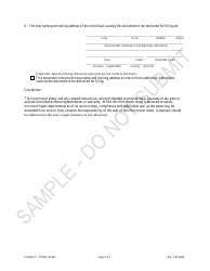 Statement of Correction of Trade Name Information Correcting the Trade Name - Sample - Colorado, Page 2