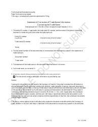 Document preview: Statement of Correction of Trade Name Information Correcting the Trade Name - Sample - Colorado