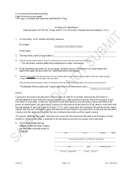 Document preview: Articles of Amendment - Profit Corporations - Sample - Colorado
