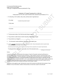Document preview: Statement of Change Changing the Jurisdiction - Sample - Colorado