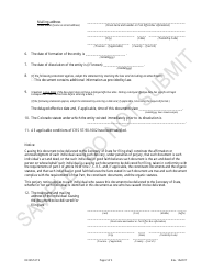 Articles of Reinstatement - Sample - Colorado, Page 2